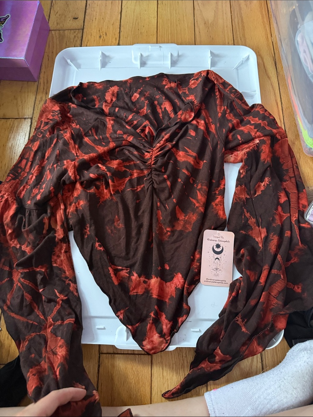 Tie-Dye top from Ordinary selenophile (brown) O/S